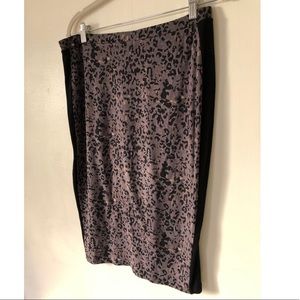 Leopard print pencil skirt